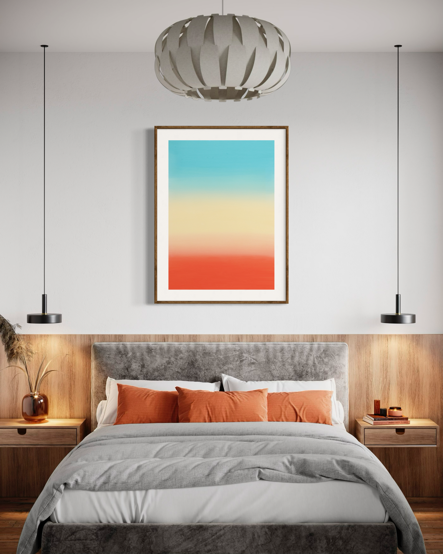 "Daughter of the Sun" | Camila Avelar Abstract Fine Art Print Inside a bedroom | Limited Edition of 150
