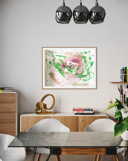 "Roses'n Greens" | Camila Avelar Abstract Fine Art Print | Limited Edition of 100