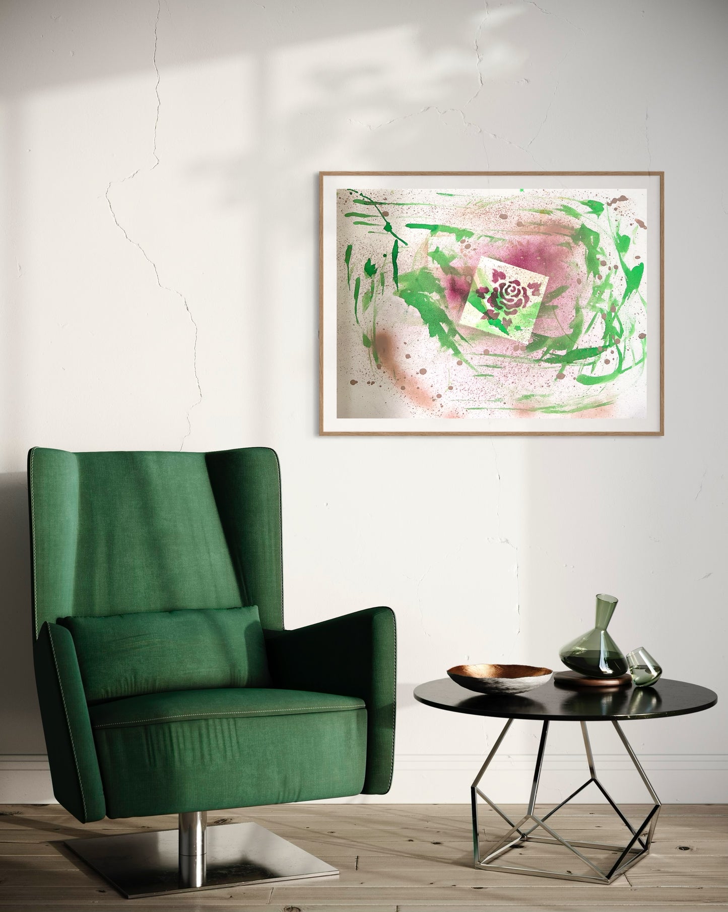 "Roses'n Greens" | Camila Avelar Abstract Fine Art Print | Limited Edition of 100
