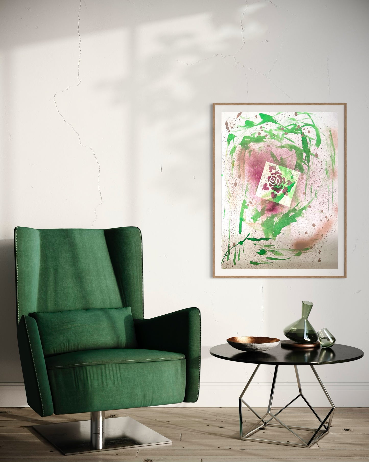 "Roses'n Greens" | Camila Avelar Abstract Fine Art Print | Limited Edition of 100